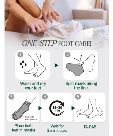 Moisturizing Foot Mask | 5 Pairs at Home Foot Spa Kit | Dead Skin Remover Foot Gloves | Pedicure & Foot Care Products for Women & Men - Buy Online on GoSupps.com