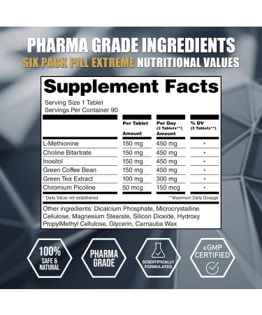 LA MUSCLE Six Pack Pill Extreme - 90 Pills | 1 Month Supply - Buy Online on GoSupps.com