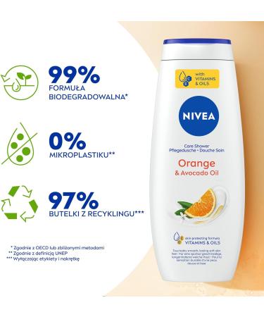 NIVEA Polish NIVEA Orange & Avocado Oil Body shower with oils 500 ml Orange 500 ml - Buy Online on GoSupps.com