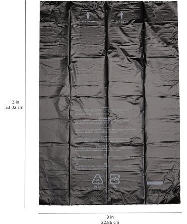 Amazon Basics Dog Poop Bags - 300 Unscented Black Bags with Dispenser and Leash Clip | 13 x 9 Inches (20 Rolls) - Buy Online on GoSupps.com