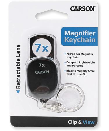 Carson Clip & View Pop-Up Retractable 7X Aspheric Keychain Magnifier (GN-70) - Buy Online on GoSupps.com