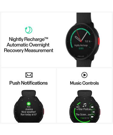 Polar Pacer GPS Running Watch - High-Speed Processor, Ultra-Light Design, Bright Display - Black S-L - Buy Online on GoSupps.com