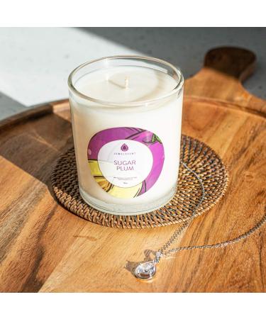 JewelScent Sugar Plum Candle - 10oz Soy Blend with Surprise Pendant | Eco-Friendly & Parrafin Free | Made in USA | Unique Jewelry Gift - Buy Online on GoSupps.com