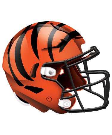 Fan Creations NFL Cincinnati Bengals Unisex Cincinnati Bengals Authentic Helmet, Team Color, 12 inch - Wall Hanging
