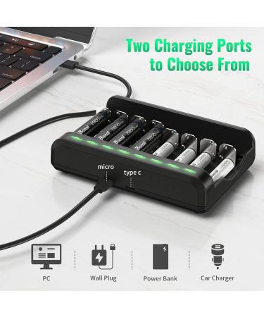 BONAI Rechargeable AA AAA Batteries 4 Pack - 2800mAh AA & 1100mAh AAA NiMH with Smart Charger - Best for Eco-Friendly Energy Solutions - Buy Online on GoSupps.com