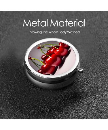 Buy Chilean Cherries Round Pill Box - 3 Compartment Organizer for Purse & Pocket - Portable Travel Solution - Buy Online on GoSupps.com