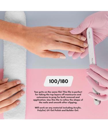 New* JND Professional Salon Grade Double Sided Emery Board Nail Files Buffer Polisher Natural Manicure Pedicure Acrylic Gel Nails (5Pack) (100/180) 100/180 5.0 - Buy Online on GoSupps.com