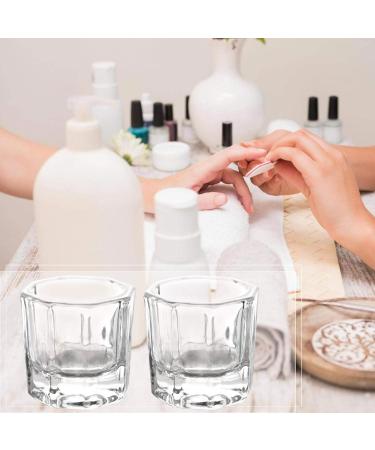 Herbests 3-Piece Dappen Glass Set for Nail Art - Clear Acrylic Liquid Powder Containers | Perfect Manicure Care Tools - Buy Online on GoSupps.com