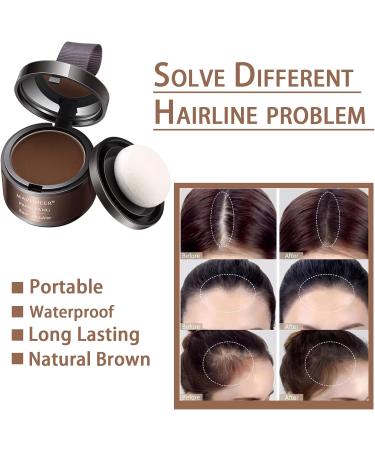 Instantly Hairline Shadow Hairline Powder Root Touch Up Quick Cover Brown Hair Root Concealer for Hairline Hair Touch-Up for Thin Hair Grey Hairline Quick Cover Unisex Waterproof Dark Brown - Buy Online on GoSupps.com