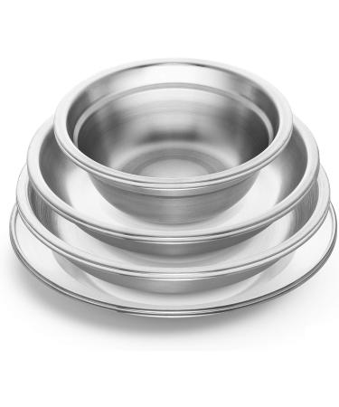 Wealers Stainless Steel Plates and Bowls Camping Set for Kids and Adults | Small and Large Dinnerware for Family | Ideal for Camping, Hiking, Beach and Outdoor Use | Includes Travel Bag | 6-Piece Kit - Buy Online on GoSupps.com