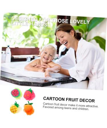 Buy Housoutil 8 Pcs Fruit Shape Bath Sponge Set - Exfoliating Loofah & Cartoon Bath Toys for Kids | International Shipping Available - Buy Online on GoSupps.com