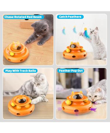 Dreamon 4-in-1 Interactive Electric Cat Toy - Self-Entertainment Cat Intelligence Toy with 5 Spring Replacements & USB | Best for International Shipping - Buy Online on GoSupps.com