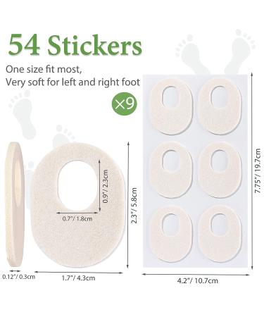 Noverlife 54PCS Oval Shaped Felt Callus Protective Foot Pads - Pain Relief Cushions for Corns, Toes, and Metatarsal - Adhesive Self-Stick Blister Pads - Breathable Foot Care Solution - Buy Online on GoSupps.com
