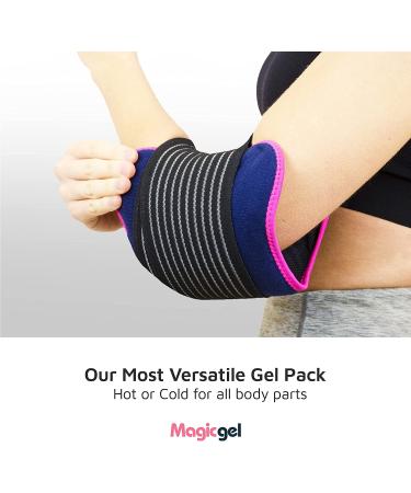 Reusable Ice Packs for Injuries with Adjustable Wrap-Around Strap | Dual Hot/Cold Gel Pack Set for Pain Relief | Ideal for Back, Neck, Ankle, Knee, Hip, Arm & More - Buy Online on GoSupps.com