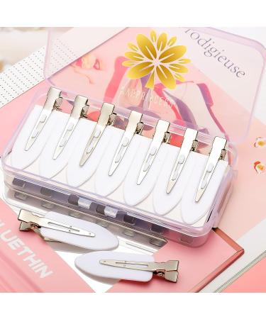 KANPRINCESS 21PCS No Crease Hair Clips for Women - Creaseless Clips for Makeup & Hair Styling in White - Includes Storage Box - Buy Online on GoSupps.com