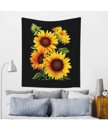 VANANI Summer Sunflower Wall Hanging. Easy Installation. Living Room And Bedroom Decorations. Wall Art Tapestry. (130x152cm) Black One Size - Buy Online on GoSupps.com