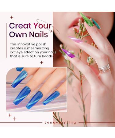 SUPWEE Neon Cat Eye Gel Polish Set with Magnetic Sparkle Glitter - Long Lasting Holographic Nail Polish for Salon and DIY - Buy Online on GoSupps.com