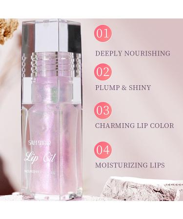 Eakroo Color Changing Lip Oil - Long Lasting Non-Sticky Pink Glitter Lip Gloss - Nourishing & Repairing Primer Tint Globally Shipped - Buy Online on GoSupps.com