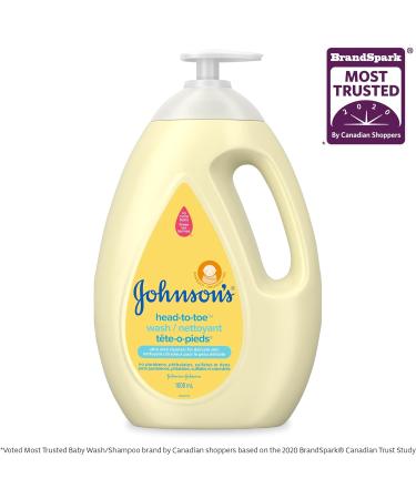 Johnson's Baby Wash and Shampoo for Baths Head-to-Toe Tear Free 1000 ml white 1 l (Pack of 1) Wash - Buy Online on GoSupps.com