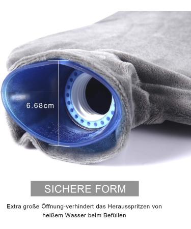Buy Kufl XXL 3L Hot Water Bottle - Relieve Menstrual Back Cold & Stomach Pain - Gray Heat Bottle for Adults - Buy Online on GoSupps.com