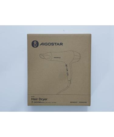 Aigostar Monique 2400W Ionic Hair Dryer - Professional Black Hair Dryer with Diffuser & Accessories for Ultimate Styling - Buy Online on GoSupps.com