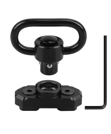REERON 2 Point Sling & Mloc Sling Mount - Adjustable Extra Long Two Point Traditional Rifle Sling with 2 Pack 1.25" QD Sling Swivels Mounts for M Lock Rail System 1 Pack 360 Rotation Sling Mount