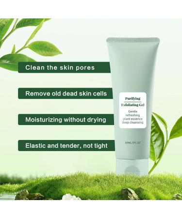 Purifying Exfoliating Gel Face and Body Exfoliating Scrub Gel Facial Exfoliator Cleanser Deep Cleansing Moisturizing Facial Exfoliator Soft Scrub Gel for Women for All Skin Types (1PC 60 ml) - Buy Online on GoSupps.com