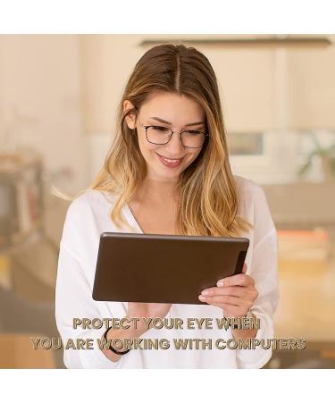 Livho Blue Light Blocking Glasses - Fashionable Lightweight Metal Wire Frames for Men and Women - UV400 Computer Gaming Eyeglasses with Case - Matte Black - Buy Online on GoSupps.com