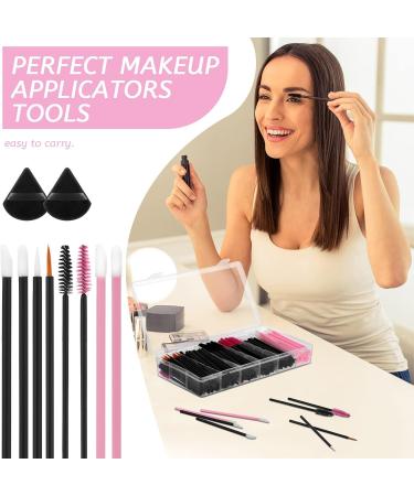 Nayyana 114 Pieces Disposable Makeup Applicators with Triangle Makeup Puffs Mascara Sticks Lip Applicators Eyeliner Brush Makeup Applicator Set for Makeup Artist Supplies - Buy Online on GoSupps.com