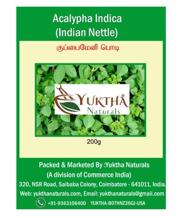 Yuktha Naturals Harita Manjari Kuppaimeni/Acalypha Indica Powder/Indian Nettle - 200g