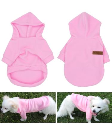 Shop Hualisiji XXL Dog Hoodie & Fleece Sweater - Warm Light & Soft for Chihuahuas - 2PC Pink & Blue - Buy Online on GoSupps.com