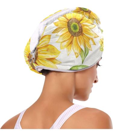 Buy Super Absorbent Sunflower Hair Towel 2 Pack | Quick Dry Hair Turbans for Women & Girls - International Shipping Available - Buy Online on GoSupps.com