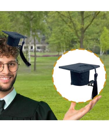 Fiakup Graduation Hat Insert | 3D Graduation Hat Hairpin 3D Graduation Hat Hairpins Dress up Photo Decoration Supplies for Graduation Black - Buy Online on GoSupps.com