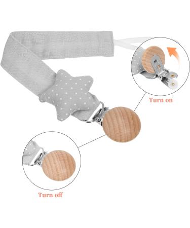 Kunandroc 3 Pcs Baby Dummy Clips | Soother Chain Holder Pacifier Strap for Girls Boys - Buy Online on GoSupps.com
