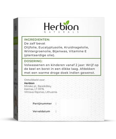 Herbion Pakistan LTD Herbion Naturals Chest Rub natural soothing ointment chest congestion reduces muscle pain adults children from 2 years 2 pieces - Buy Online on GoSupps.com