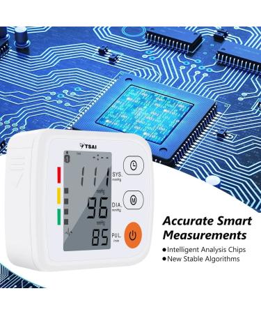 Wrist Blood Pressure Monitor with Large Display and Rechargeable Design - TSAI Automatic Digital BP Machine for Home Use (White) - Buy Online on GoSupps.com