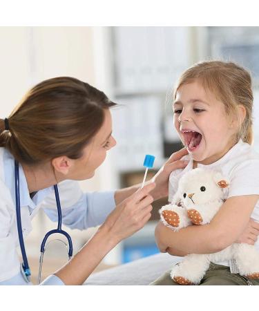 Voarge 100 Mouth Care Sticks - Disposable Oral Hygiene Sponges for Clean Mouths | Cotton Sponge Mouthpieces - Blue - Buy Online on GoSupps.com