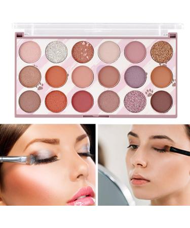 Matte Eye Shadow Palette 18 Colors Matte Eye Shadow Waterproof Durable Palette Make Up Eye Shadows Cosmetics Gift for Girls Fovolat - Buy Online on GoSupps.com