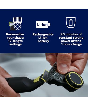 Philips Norelco OneBlade Pro QP653080 Electric Trimmer & Shaver with 3 Replacement Blades - Buy Online on GoSupps.com