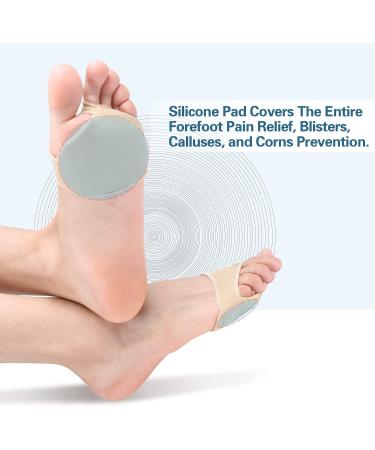 Metatarsal Pads Forefoot Sleeve with Soft Gel | Women Men | Metatarsalgia, Neuroma, Calluses Relief | L(W 8-10 M 9-11) - Buy Online on GoSupps.com