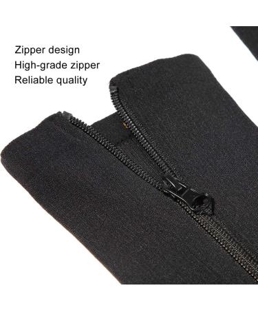 Buy Compression Stockings for Men & Women - Toe-Free Calf Zip Compression Stockings (S/M - Black) - Medical Grade Support - Buy Online on GoSupps.com