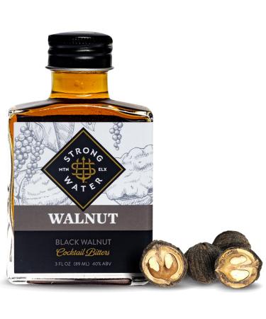 Strongwater Black Walnut Bitters (40 Servings) - Rich and Nutty Walnut Bitters for Cocktails - Pair with a Manhattan, Old Fashioned or Coffee