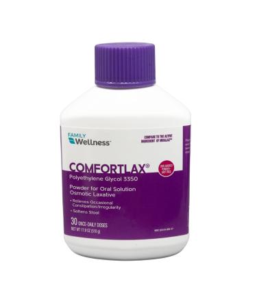 Healthy Living Family Wellness Polyethylene Glycol 3350 Powder Osmotic Laxative Relieves Occasional Constipation Stool Softener Unflavored 30 Dose