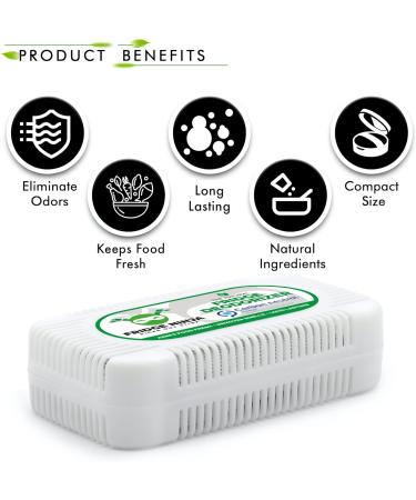 Natural Refrigerator Odor Neutralizer 8-Pack | Activated Carbon Deodorant for Stench & Moisture | Reusable Solution - Buy Online on GoSupps.com