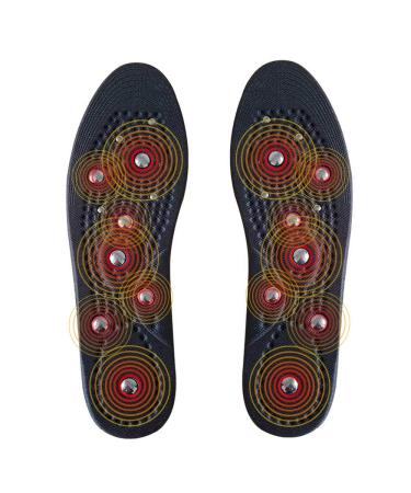 SUFOOT Premium Magnetic insoles Reflex zones Massage Acupressure Effect Promotion Circulation Fatigue Leaviness Massage Orthetic Insoletics Insoles Shoe Insoles Pads 6-12 UK / 40-46 EU / 7-13 US