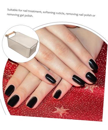 minkissy Nail Art Bowls Soaking Bowl Nail Salon Supplies Nails Exfoliating Containers Soaking Container Nail Manicure Bowls Nail Art Accessory Manicure Tool Nail Bowls Organizer Snack Wood 28x15.5cm Grey - Buy Online on GoSupps.com