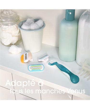 Gillette Venus Smooth Women's Shaver with 2 Razor Blades - 3 Blades with Protective Pad | Latest Version - Buy Online on GoSupps.com