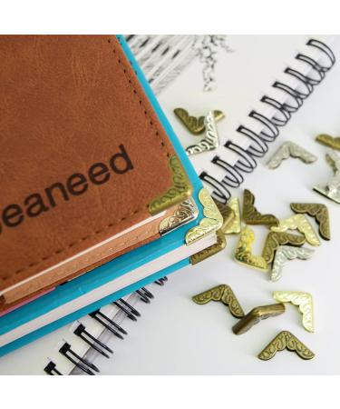 60 Pcs Metal Book Corners Protector Vintage Scrapbook Supplies Photo Mounting Corners Crafting Iron Picture Corner Protectors bulk pack 60pcs(gold silver antique bronze) - Buy Online on GoSupps.com