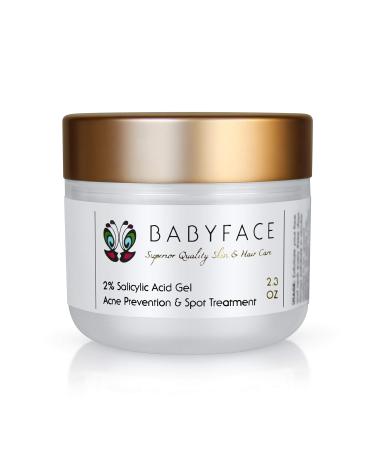 Babyface 2% BHA Salicylic Acid Gel Spot Treatment Acne Blackheads Shaving & Waxing Bumps 2.3oz.