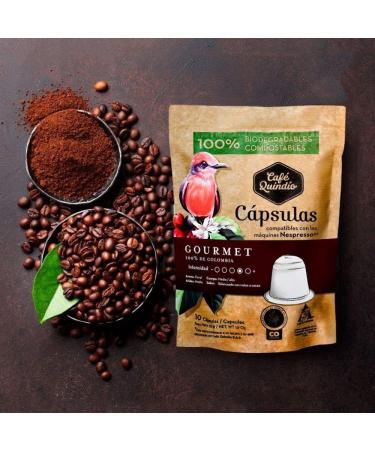 Cafe Quindio Coffee Pods/Capsules 5.5g (2 pack 20 total) Arabic Colombian Roasted Coffee Single State Coffee compatibles with original machines. (Gourmet 20 Pods) - Buy Online on GoSupps.com